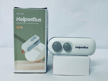 HelperBus Mini Vacuum Sealer Rechargeable Bag Sealer for Food Storage Heat Sealer for Chips Bags,Handheld Vacuum Sealer for Food Preservation