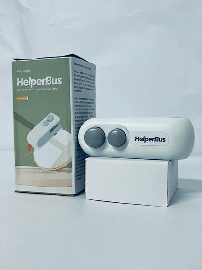 HelperBus Mini Vacuum Sealer Rechargeable Bag Sealer for Food Storage Heat Sealer for Chips Bags,Handheld Vacuum Sealer for Food Preservation