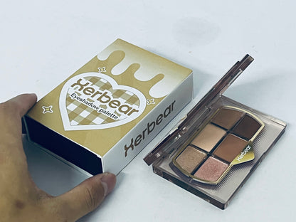 Herbear Eyeshadow palettes 6 Color Eyeshadow Palette Matte & Shimmer Eyeshadows Blendable & Long Lasting Eye Shadow Blendable & Buildable Eye Makeup