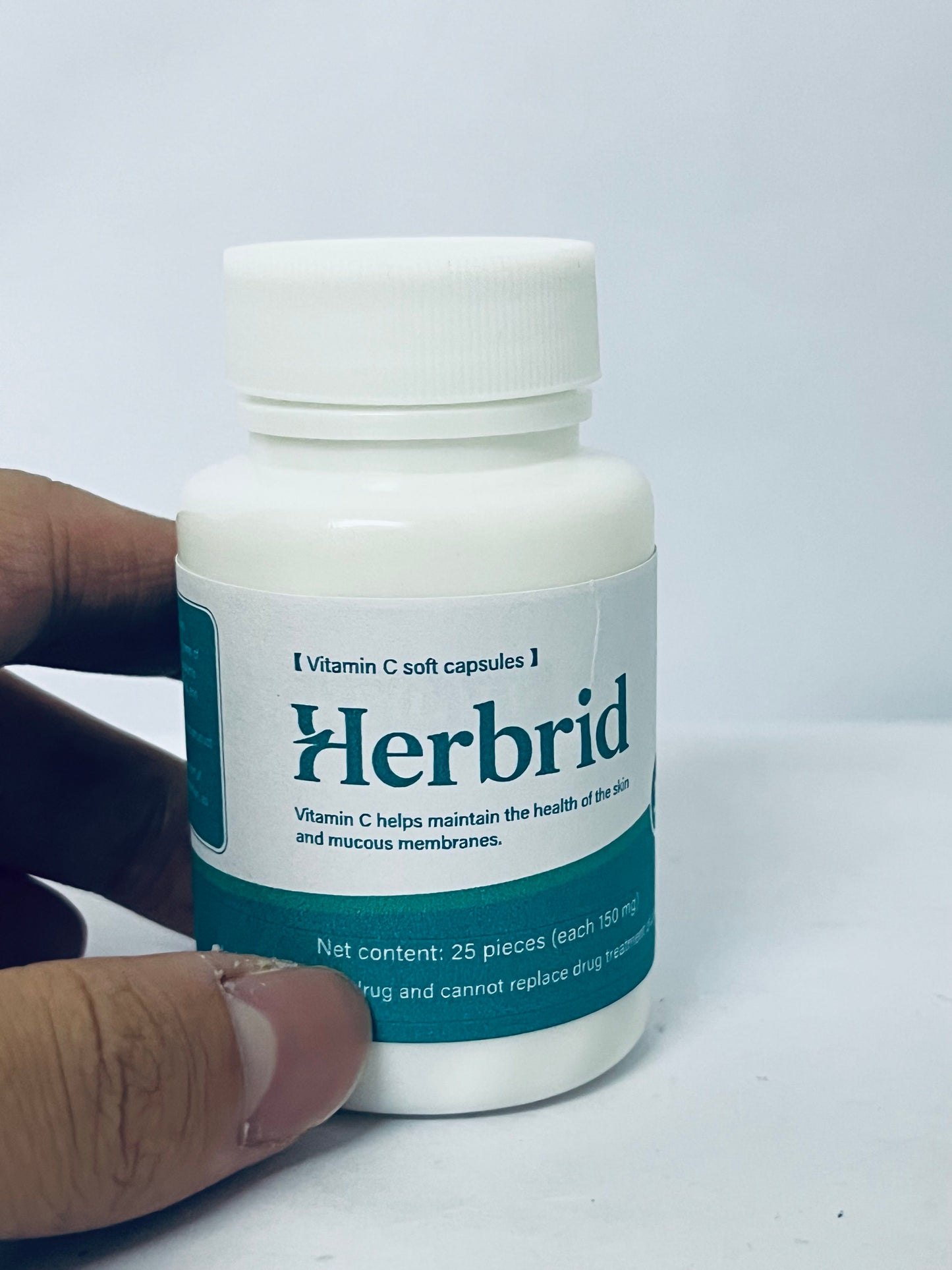 Herbrid Vitamin C - Powerful Antioxidant Immune Support - Sensitive Stomach Vitamins C Capsules Calcium Ascorbate