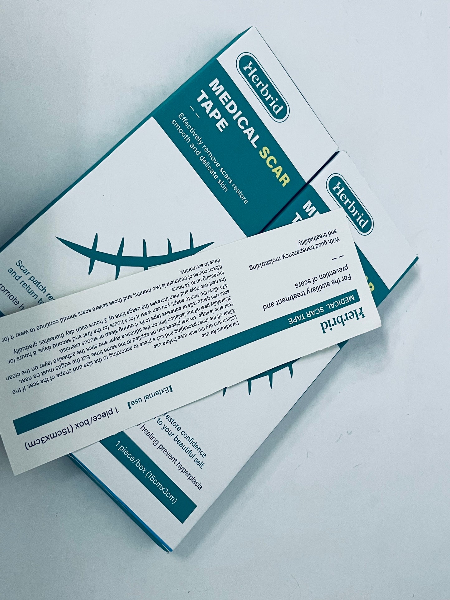 Herbrid Silicone Scar Thicked Sheets, Reuseable Extra Long Scar Strips for Reducing the Appearance of Keloid Bump,Stretch Marks,Burn,Surgical Scar Removal