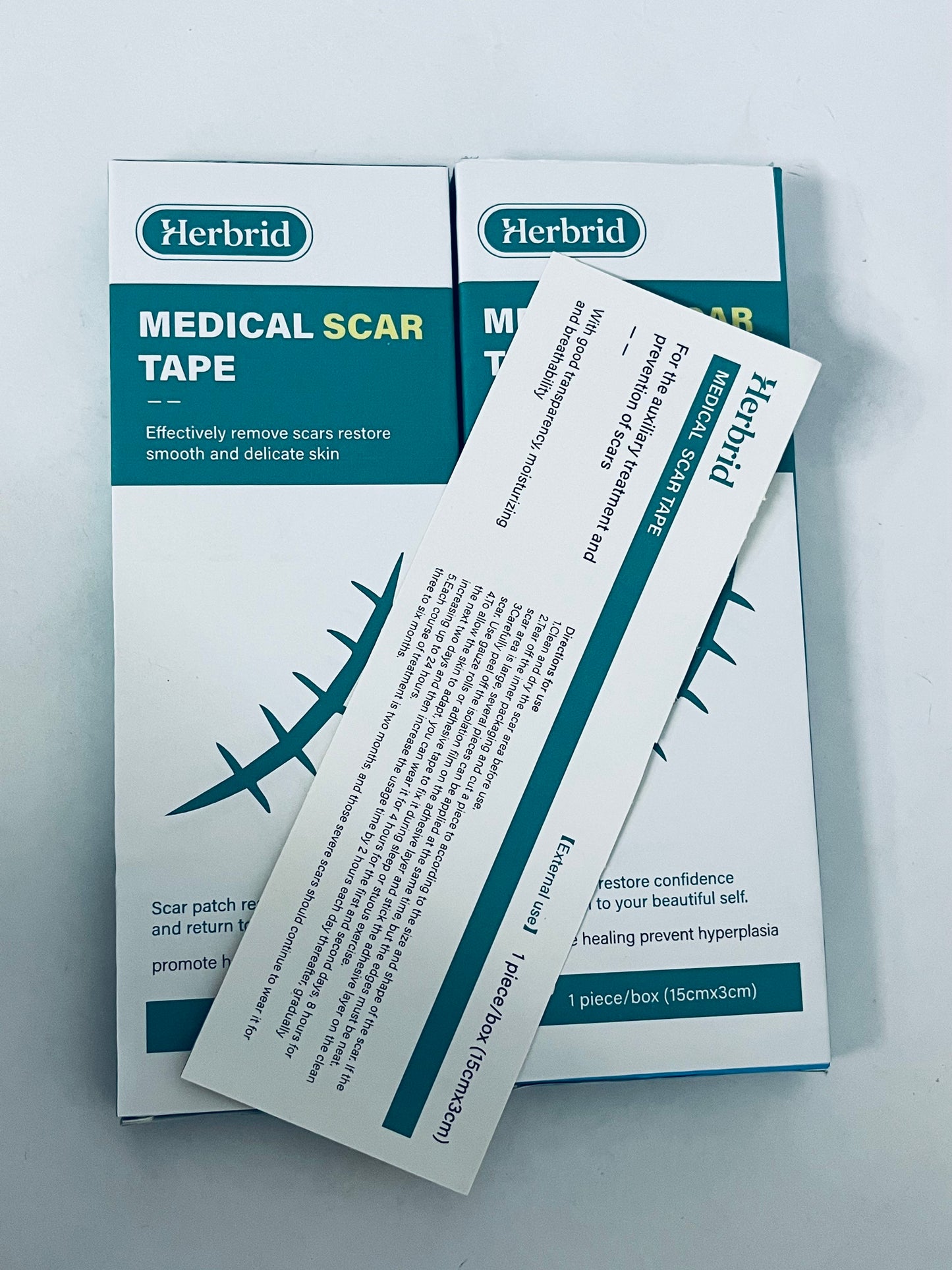 Herbrid Silicone Scar Thicked Sheets, Reuseable Extra Long Scar Strips for Reducing the Appearance of Keloid Bump,Stretch Marks,Burn,Surgical Scar Removal