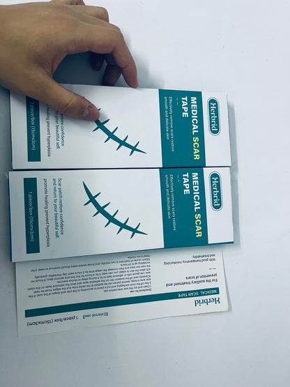 Herbrid Silicone Scar Thicked Sheets, Reuseable Extra Long Scar Strips for Reducing the Appearance of Keloid Bump,Stretch Marks,Burn,Surgical Scar Removal
