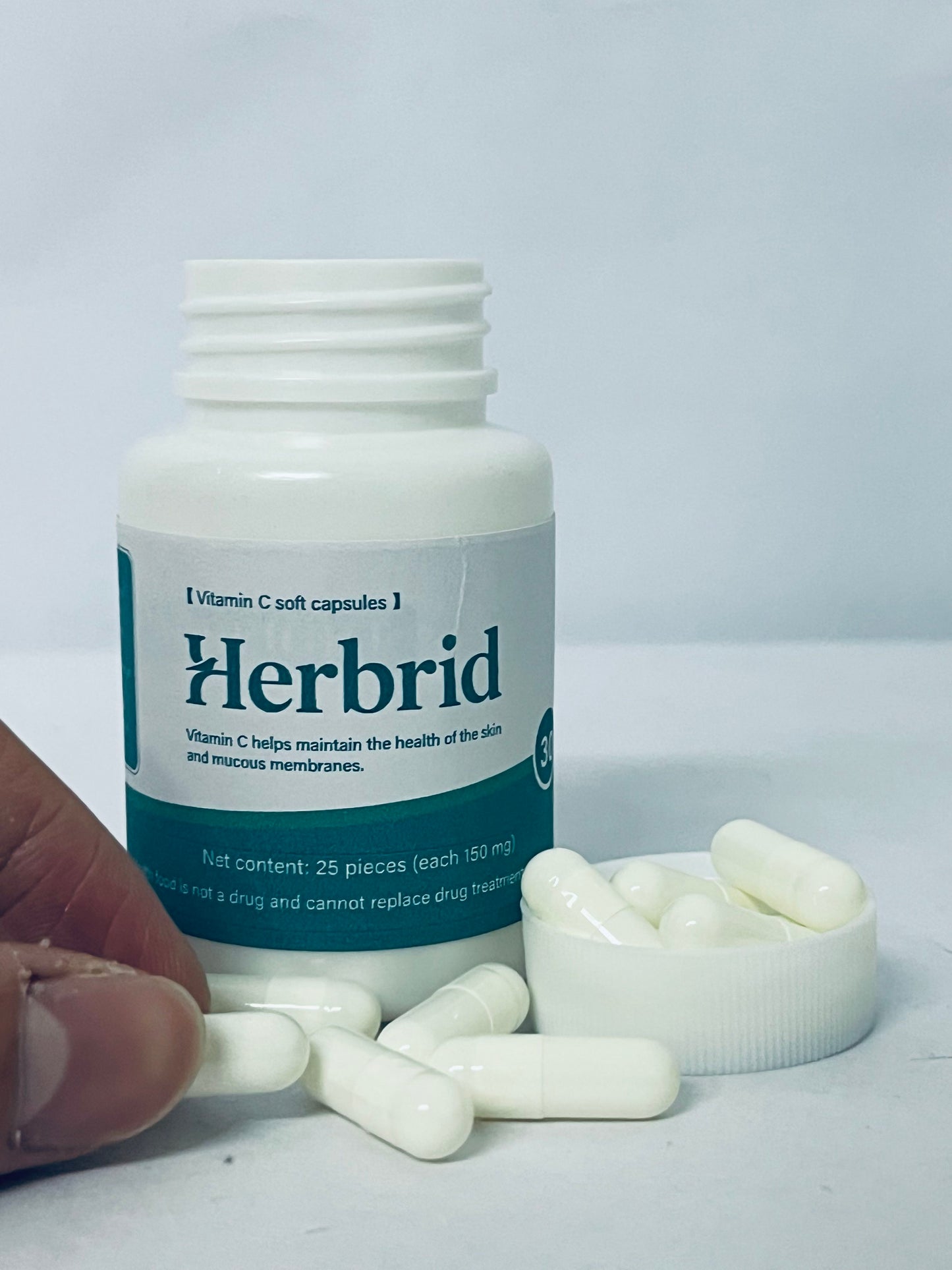 Herbrid Vitamin C - Powerful Antioxidant Immune Support - Sensitive Stomach Vitamins C Capsules Calcium Ascorbate
