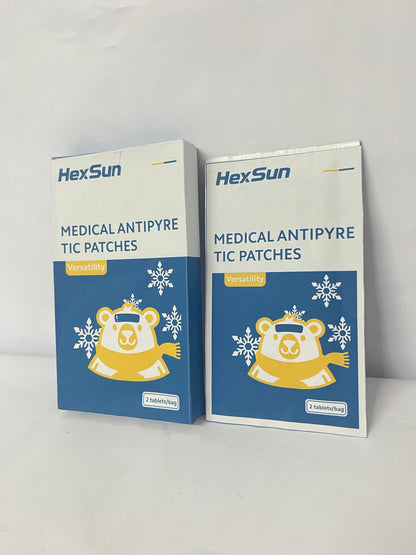 HexSun Fever Patch for Kids, 2 Sheets, Fever Reducer, Baby Cooling Pads, Gel Cool Patch for Fever, Headache Relief