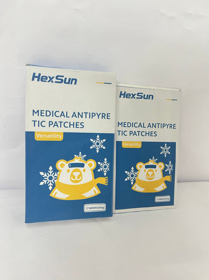 HexSun Fever Patch for Kids, 2 Sheets, Fever Reducer, Baby Cooling Pads, Gel Cool Patch for Fever, Headache Relief