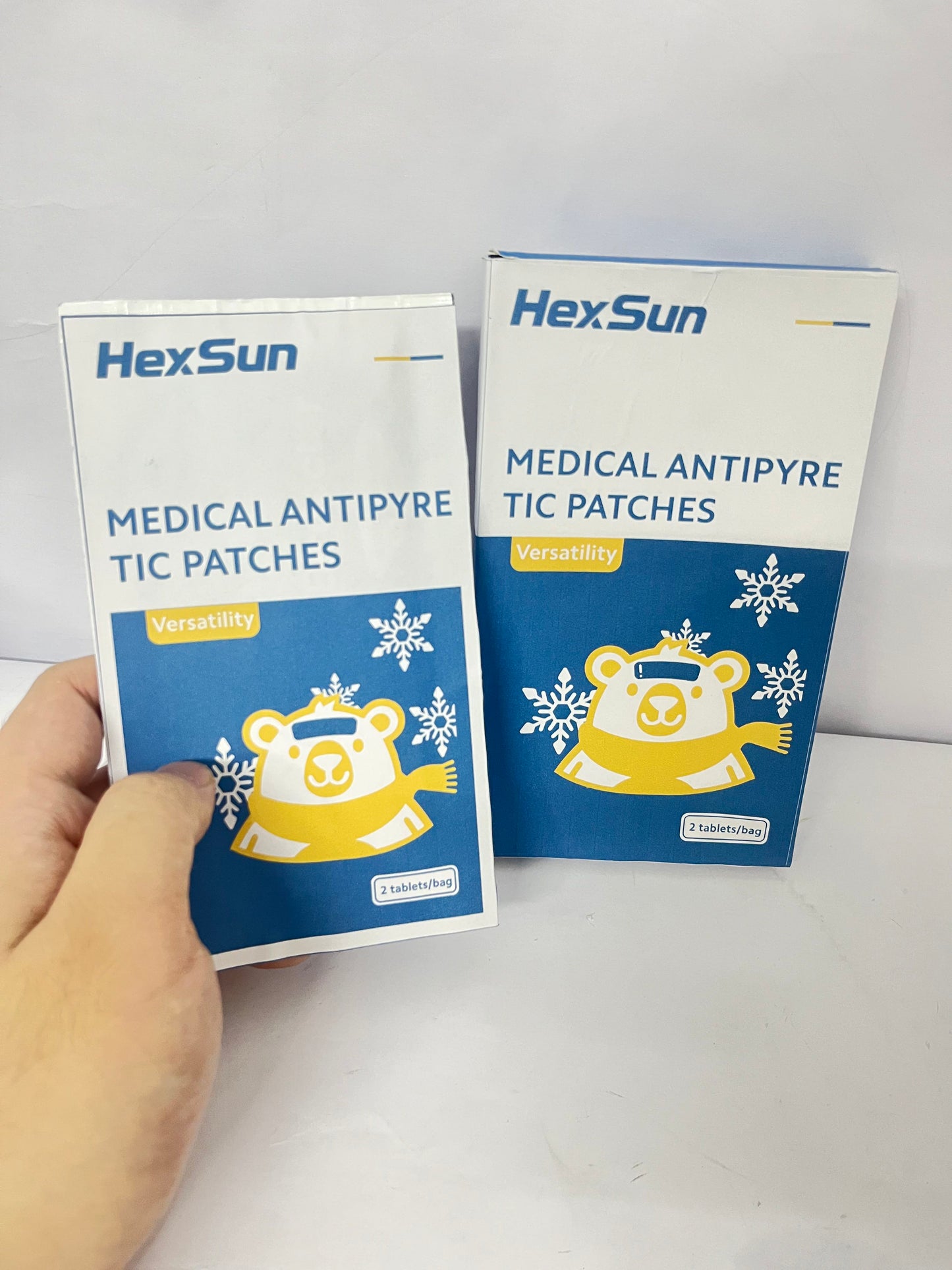 HexSun Fever Patch for Kids, 2 Sheets, Fever Reducer, Baby Cooling Pads, Gel Cool Patch for Fever, Headache Relief
