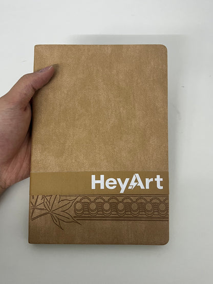 HeyArt Retro Brown Texture Notebook A Textured Writing & Storage Essential