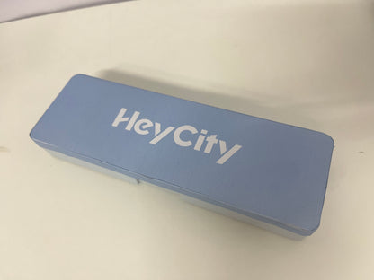 【HeyCity Light Blue Pen Storage Box】—— Sleek Organizer for Stationery Essentials