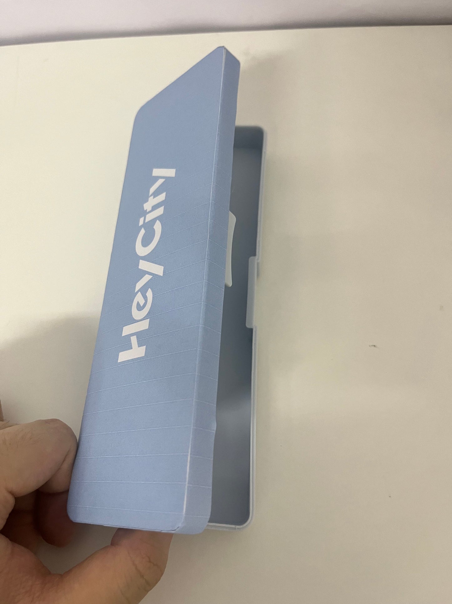 【HeyCity Light Blue Pen Storage Box】—— Sleek Organizer for Stationery Essentials