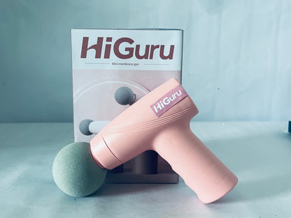 HiGuru Mini Massage Gun, Deep Muscle Relaxation Fascia Gun, Portable & Quiet Fitness Therapy Massager for Muscle Recovery