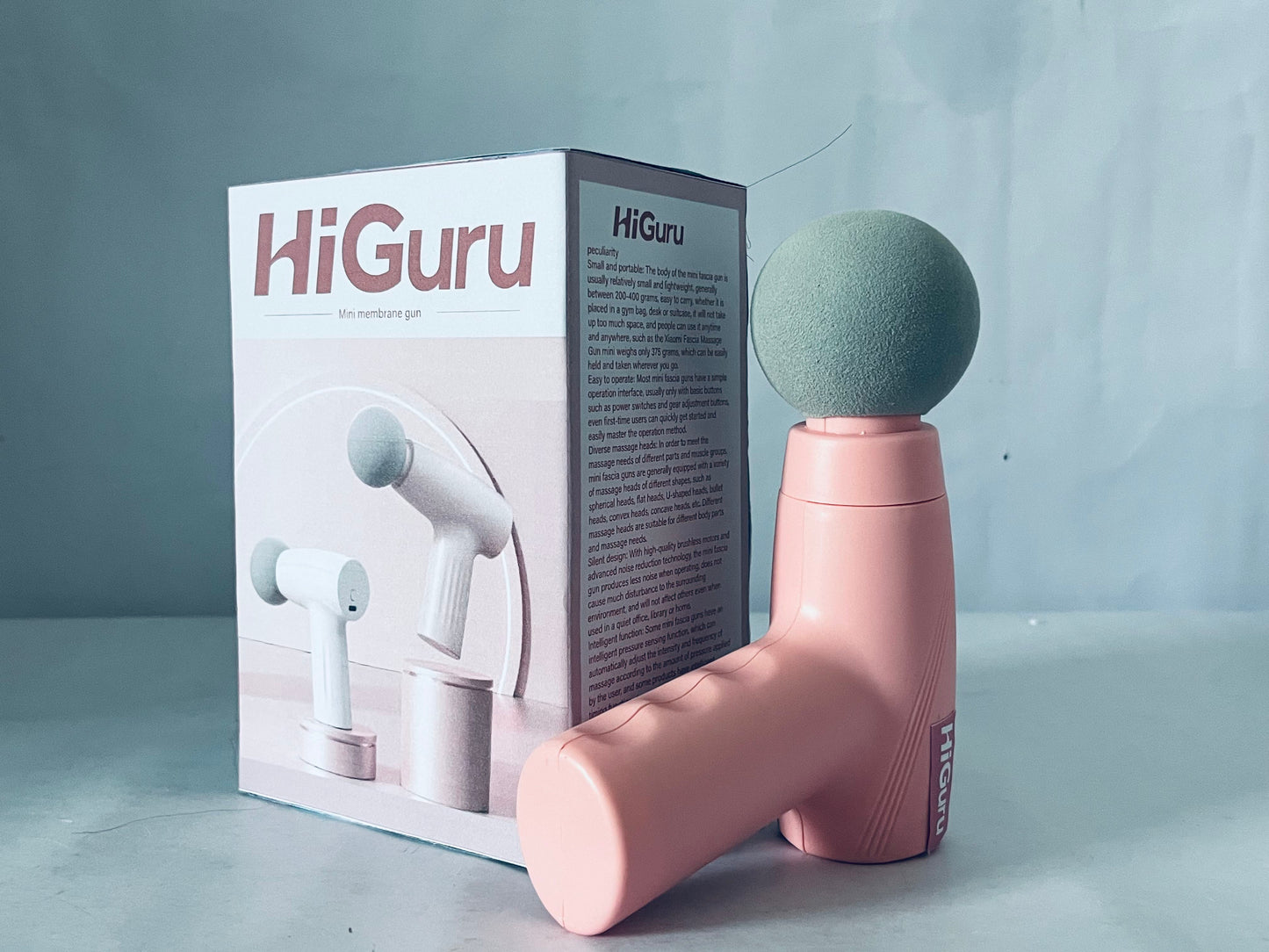 HiGuru Mini Massage Gun, Deep Muscle Relaxation Fascia Gun, Portable & Quiet Fitness Therapy Massager for Muscle Recovery