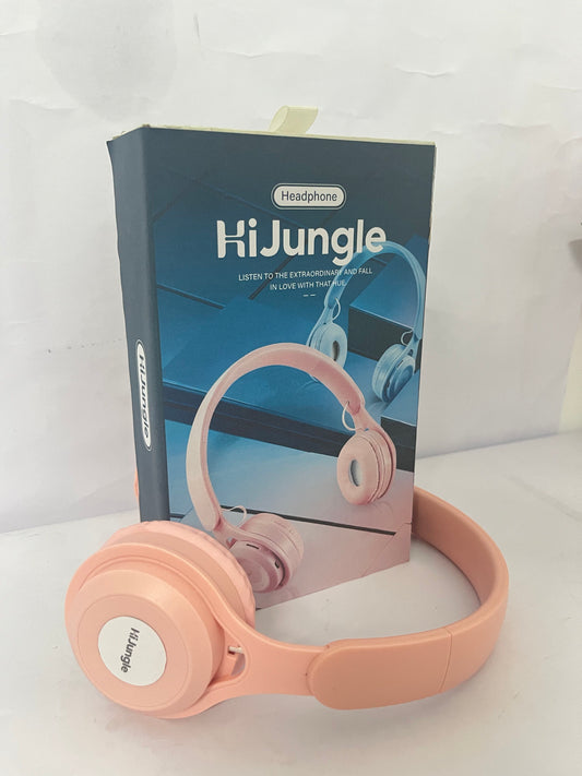 HiJungle Upgraded Hybrid Active Noise Cancelling Headphones with Transparent Modes Wireless Bluetooth with Mic, Deep Bass,Soft-Earpads Headset Pink