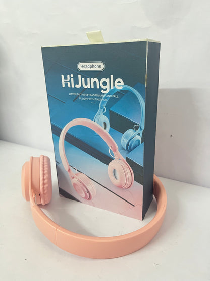 HiJungle Upgraded Hybrid Active Noise Cancelling Headphones with Transparent Modes Wireless Bluetooth with Mic, Deep Bass,Soft-Earpads Headset Pink
