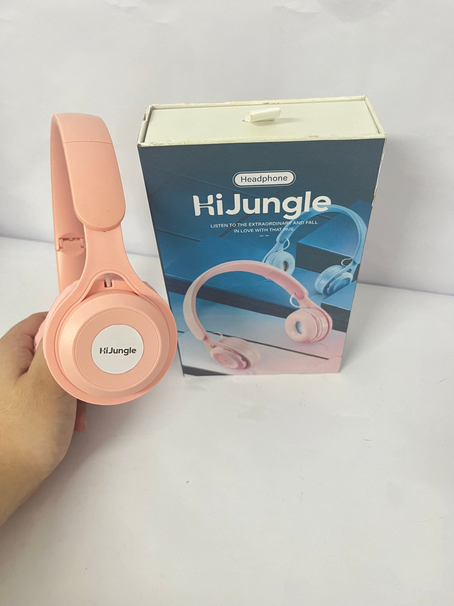 HiJungle Upgraded Hybrid Active Noise Cancelling Headphones with Transparent Modes Wireless Bluetooth with Mic, Deep Bass,Soft-Earpads Headset Pink