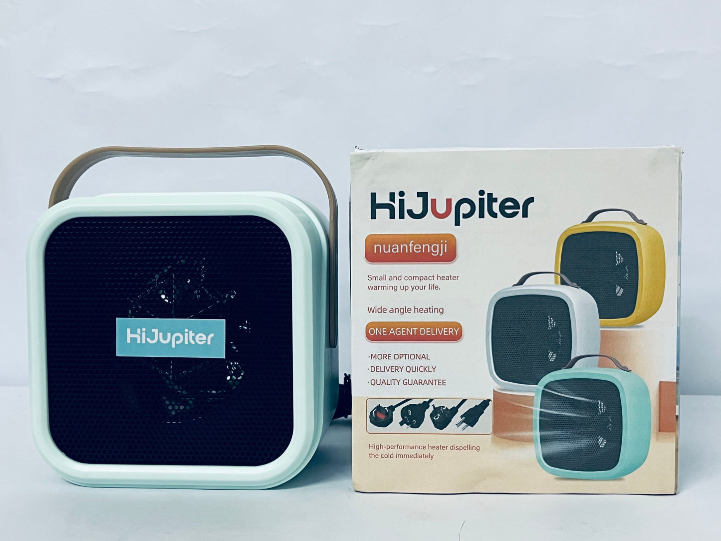 HiJupiter Portable Space Heater,Electric Heater, Compact Small Warmer, Heat Up in 2 Seconds, Safe and Quiet for Office Room Desk Indoor Use
