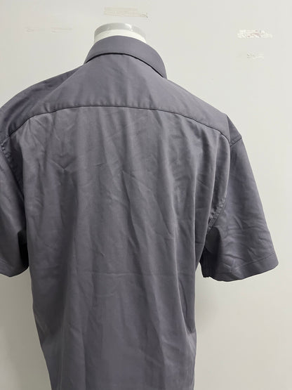 HiRear  Short Sleeve  Chemises Shirts Stretch Stain Shield Casual Button Down Shirts Solid Formal Shirt