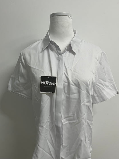 HiTrove Womens Button Down Shirts Stretch Wrinkle Free Formal Short Sleeve Dress Shirt Summer Work Blouses Business Casual Tops