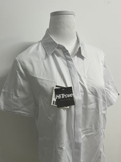 HiTrove Womens Button Down Shirts Stretch Wrinkle Free Formal Short Sleeve Dress Shirt Summer Work Blouses Business Casual Tops
