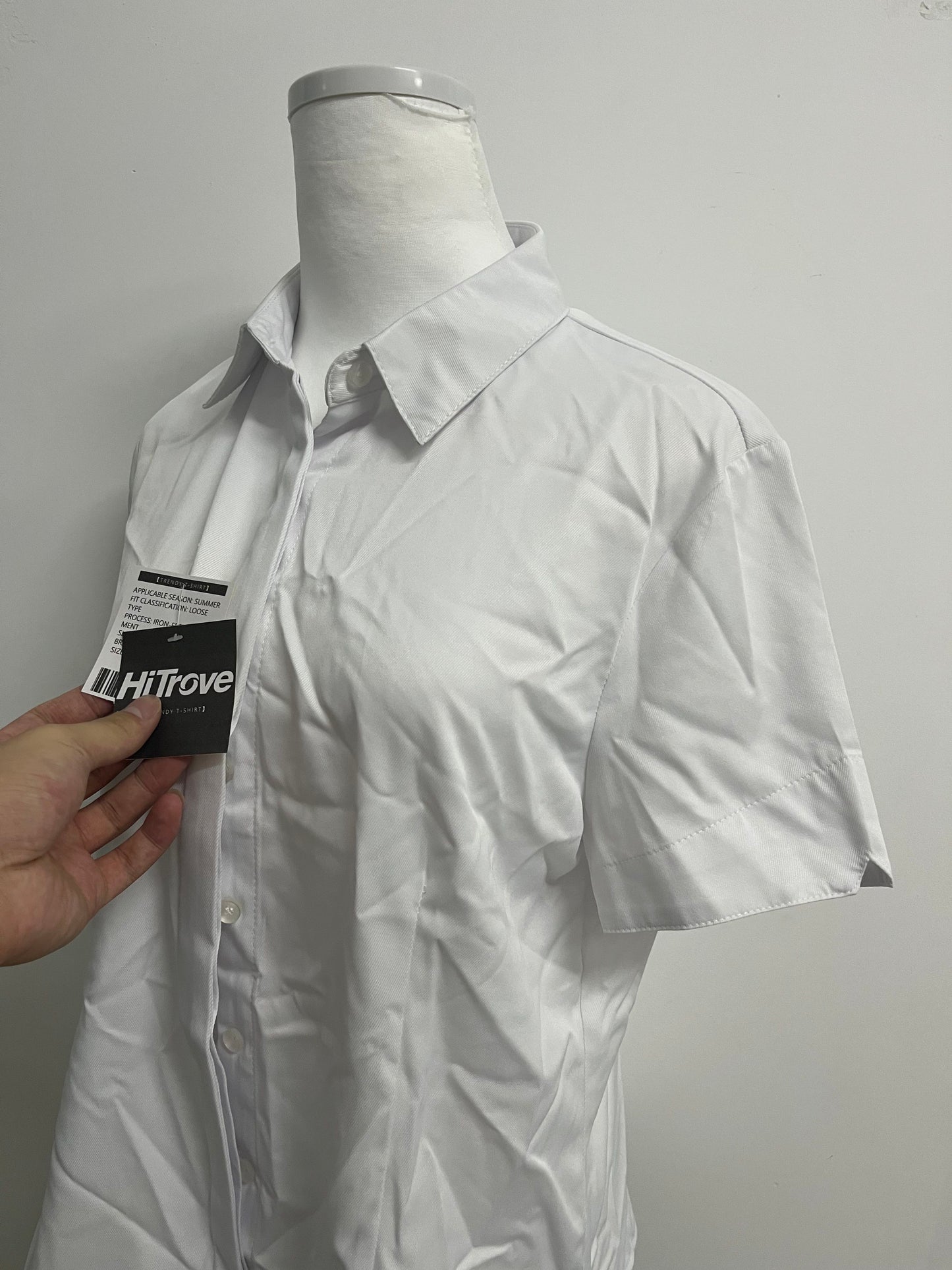 HiTrove Womens Button Down Shirts Stretch Wrinkle Free Formal Short Sleeve Dress Shirt Summer Work Blouses Business Casual Tops