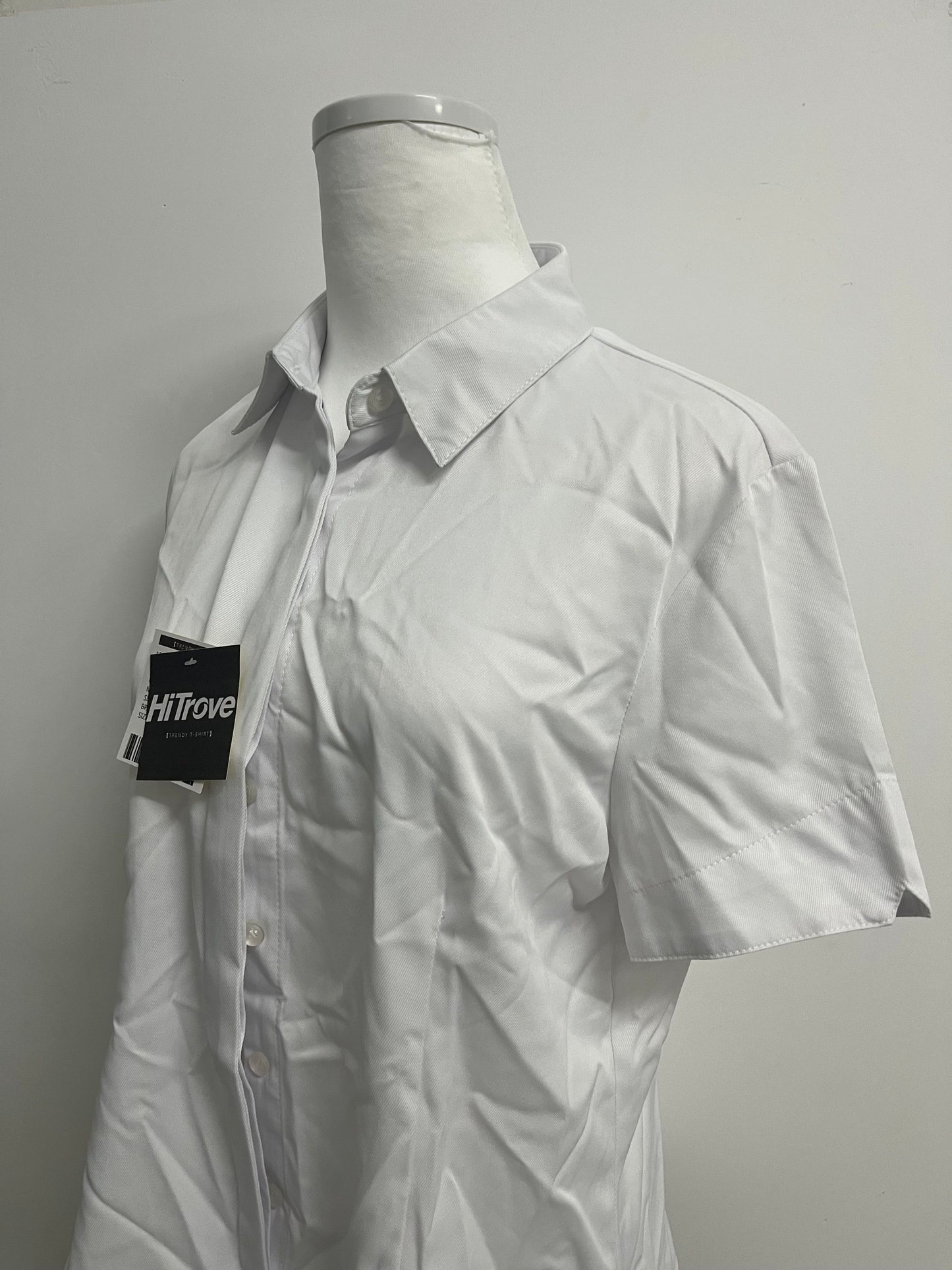HiTrove Womens Button Down Shirts Stretch Wrinkle Free Formal Short Sleeve Dress Shirt Summer Work Blouses Business Casual Tops