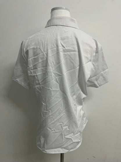 HiTrove Womens Button Down Shirts Stretch Wrinkle Free Formal Short Sleeve Dress Shirt Summer Work Blouses Business Casual Tops