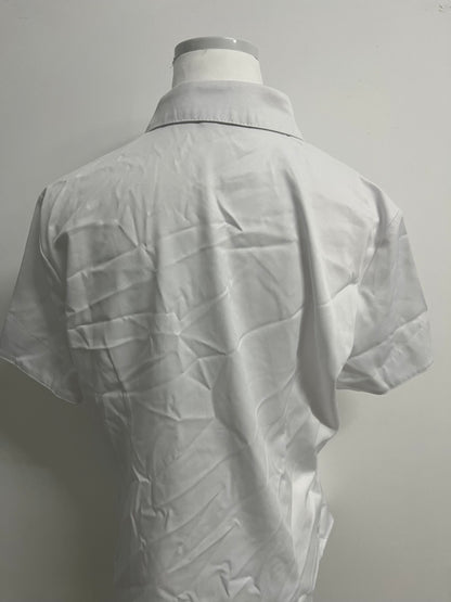HiTrove Womens Button Down Shirts Stretch Wrinkle Free Formal Short Sleeve Dress Shirt Summer Work Blouses Business Casual Tops