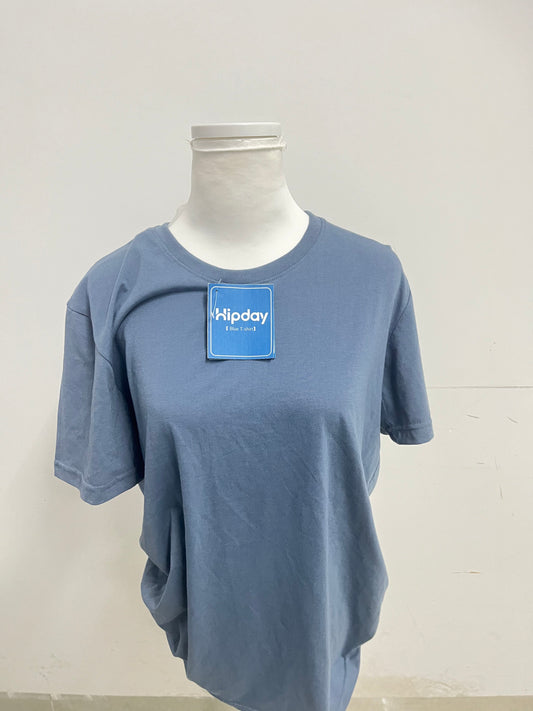 Hipday Relaxed-Fit Blue Teal Crew Neck T-Shirt — Effortless Casual Daily Essential