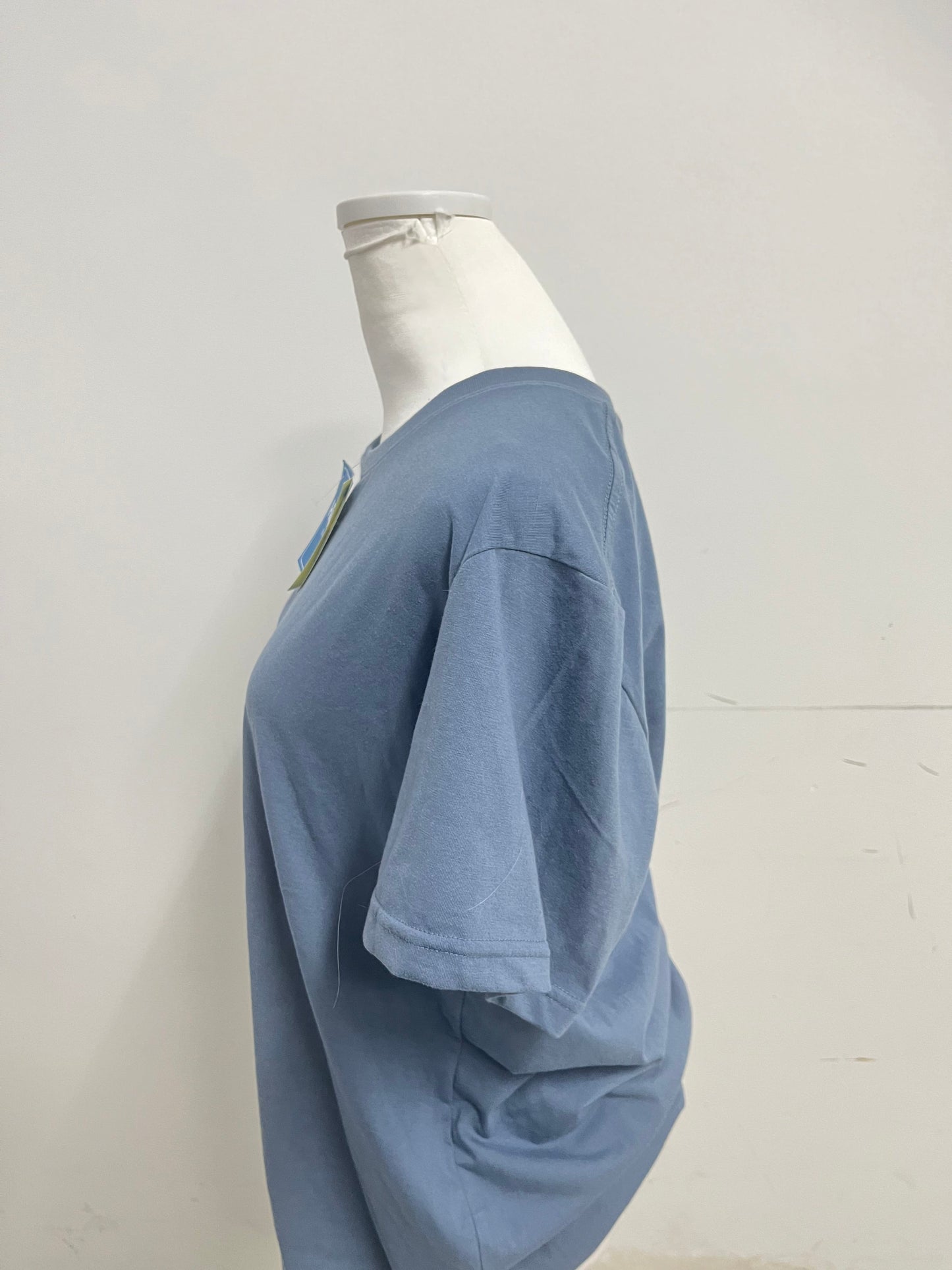 Hipday Relaxed-Fit Blue Teal Crew Neck T-Shirt — Effortless Casual Daily Essential