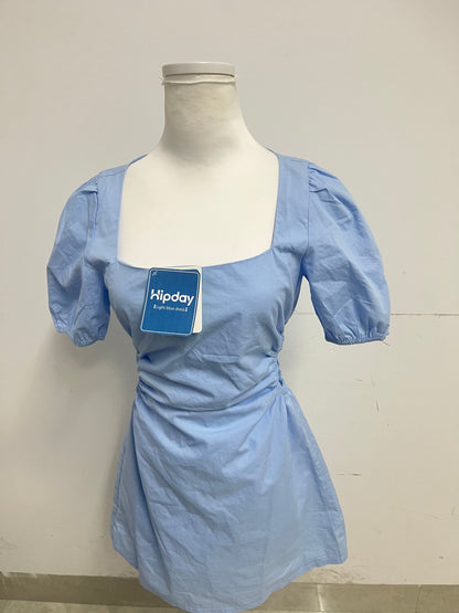 【Hipday Light Blue Square Neck Dress】—— Elegant & Flattering Daily Wear Piece