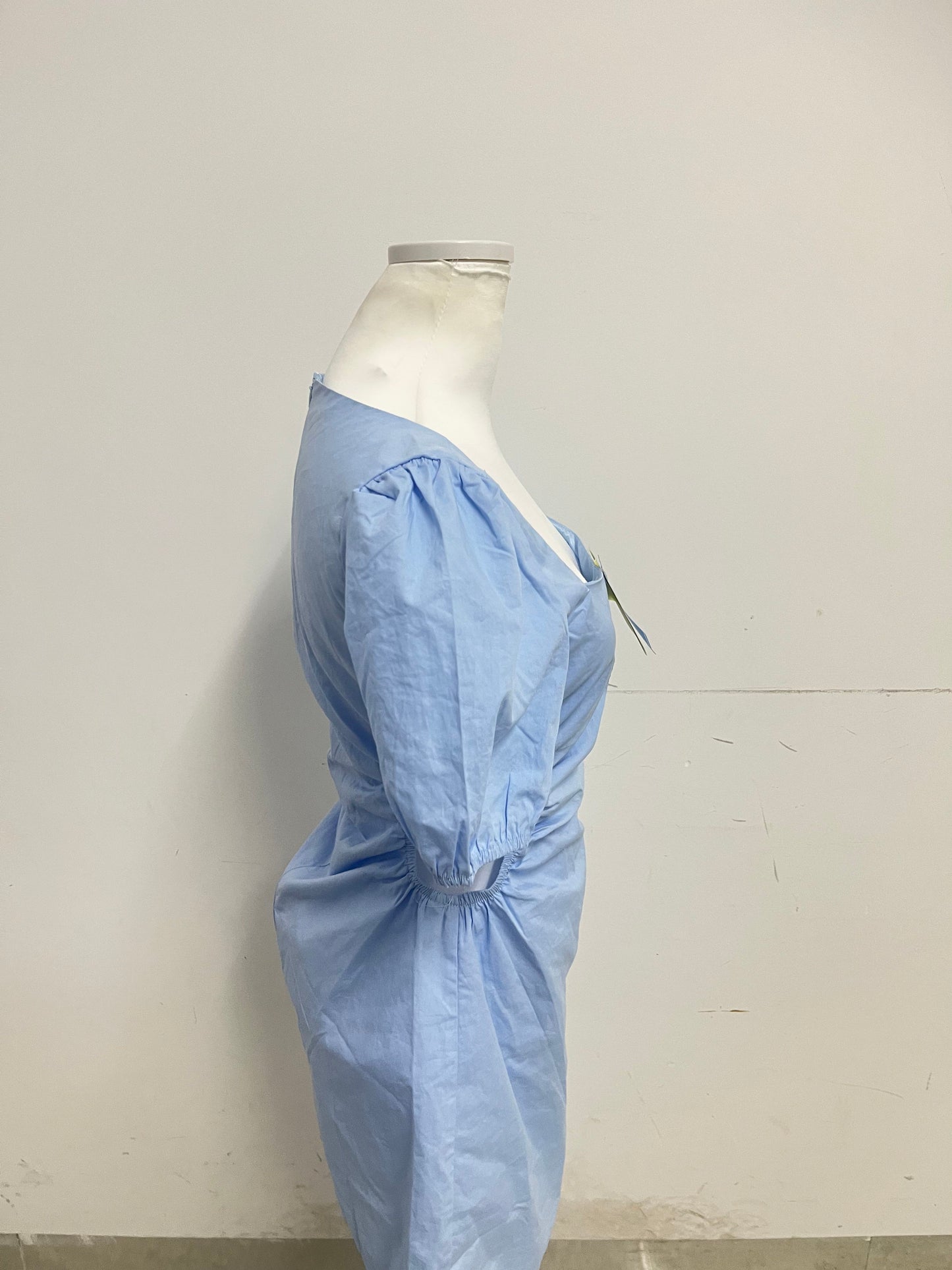 【Hipday Light Blue Square Neck Dress】—— Elegant & Flattering Daily Wear Piece