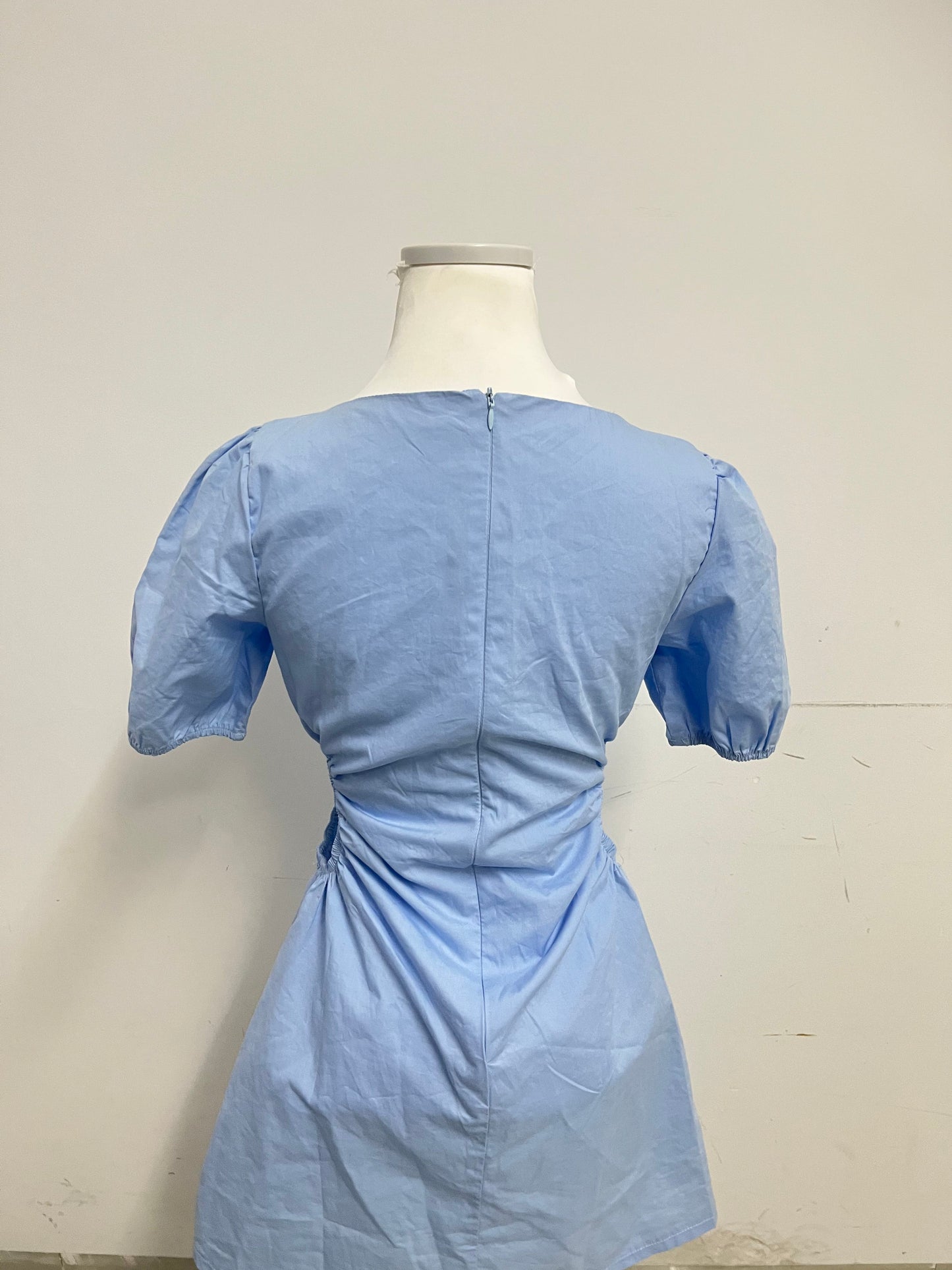 【Hipday Light Blue Square Neck Dress】—— Elegant & Flattering Daily Wear Piece