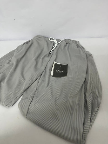 Hisoso Casual Chino Pants Relaxed Fit Drawstring Elastic Waist Lightweight Pant Twill Pleated Trousers