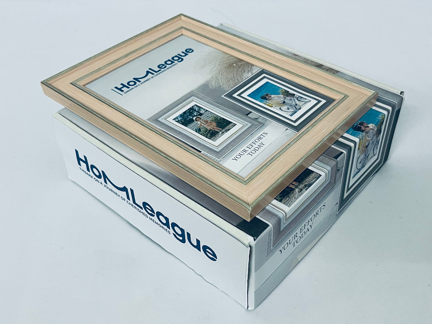 HomLeague 8x10 Picture Frames, Made of Solid Wood Covered by Plexiglass 4x6 and 5x7 with Mat or 8x10 without Mat, for Table Top Display and Wall Mounting Photo Frame Oak Wood