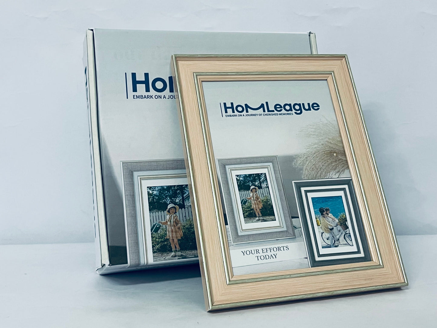 HomLeague 8x10 Picture Frames, Made of Solid Wood Covered by Plexiglass 4x6 and 5x7 with Mat or 8x10 without Mat, for Table Top Display and Wall Mounting Photo Frame Oak Wood