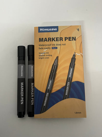【HomLeave Waterproof Permanent Marker Pen】—— Bold, Long-Lasting Marking for Everyday Use
