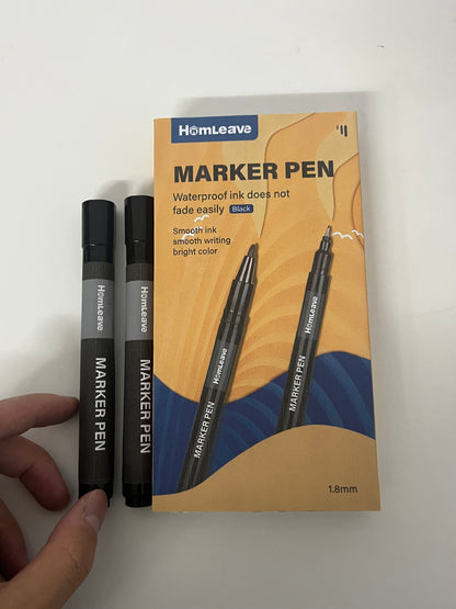 【HomLeave Waterproof Permanent Marker Pen】—— Bold, Long-Lasting Marking for Everyday Use