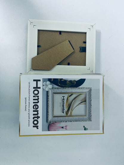 Homentor Picture Frame Gold Covered by Shatter-Resistant Glass Made of Resin, Display Pictures Without Mat for Table Top and Wall Mounting(Vertical & Horizontal)