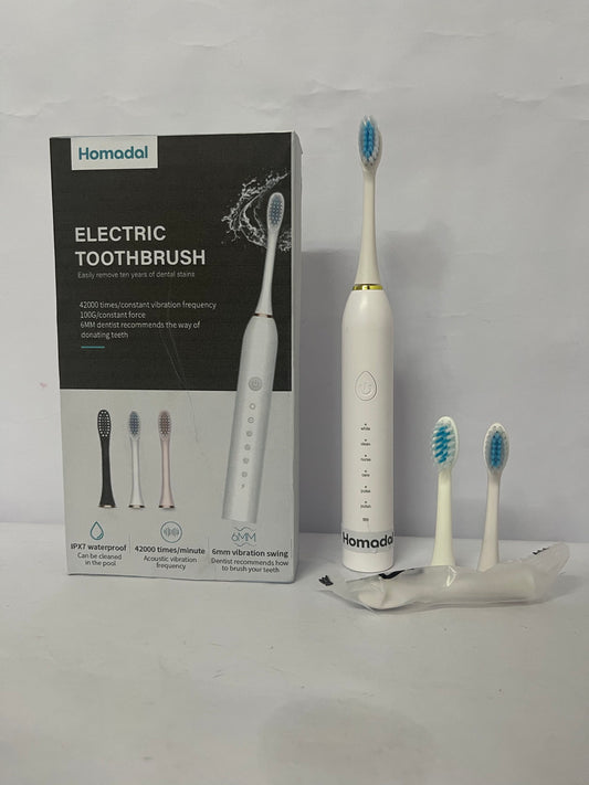 Homodal Electric Toothbrush for Adults, Sonic Toothbrush with 42,000 Vibrations/Min, 5 Cleaning Modes, IPX7 Waterproof, 3 Replacement Heads Included (Multi-Color Optional)