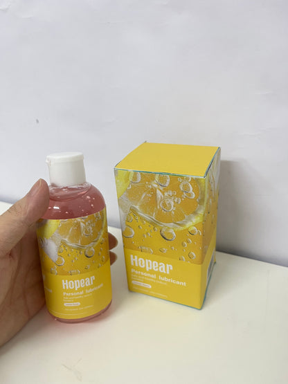 Hopear Personal Lubricant, Lemon-Flavored Personal Lubricant 200ml, Bacteria-Reducing, Intimate Comfort Sexual Lubricant