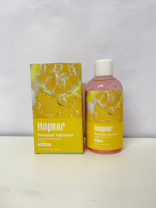 Hopear Personal Lubricant, Lemon-Flavored Personal Lubricant 200ml, Bacteria-Reducing, Intimate Comfort Sexual Lubricant