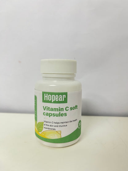 Hopear Vitamin C Soft Capsules - Nutritional Supplement for Skin and Mucous Membrane Health