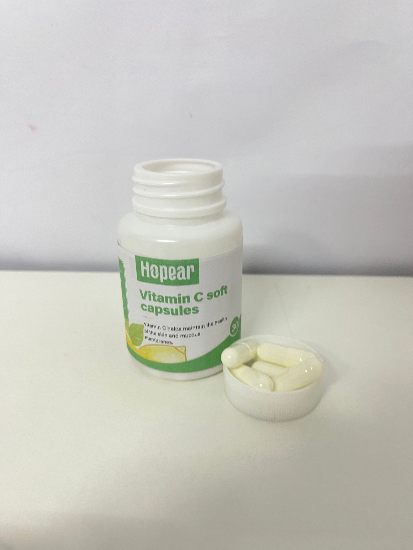 Hopear Vitamin C Soft Capsules - Nutritional Supplement for Skin and Mucous Membrane Health