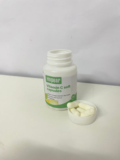 Hopear Vitamin C Soft Capsules - Nutritional Supplement for Skin and Mucous Membrane Health