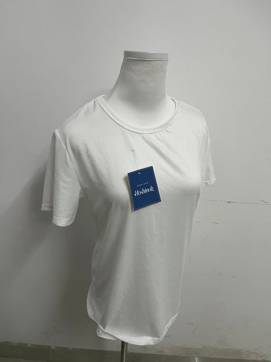 Hoshinok Solid Color Basic T-shirts Comfortable & Skin-Friendly Minimalist & Versatile Essential Item for Daily Outfits