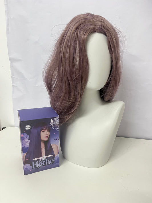 Hothe Gray-Purple Medium-Length Curly Wig Luxurious & Charming Versatile Styling A New Favorite for Daily and Social Looks