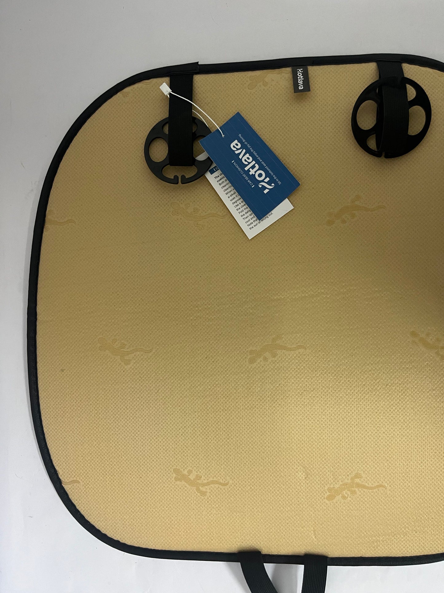 Hotlava  Car Seat Cover, Ice Silk & Anti-Slip Seat Protector with Storage Pocket, Ventilated Cooling Cushion Pad, Summer Auto Interior Accessories for SUV Truck (Beige)