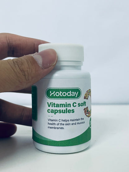 Hotoday Vitamin C Soft Capsules, 30 Counts - Support Skin & Mucous Membrane Health, Enhance Immunity
