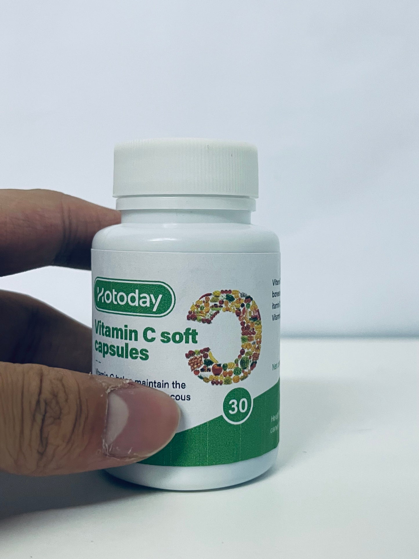 Hotoday Vitamin C Soft Capsules, 30 Counts - Support Skin & Mucous Membrane Health, Enhance Immunity