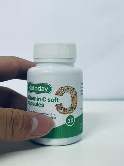 Hotoday Vitamin C Soft Capsules, 30 Counts - Support Skin & Mucous Membrane Health, Enhance Immunity